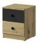Desk cabinet Sirte 09, Colour: Oak / White / Black matt - Measurements: 50 x 40 x 40 cm (H x W x D)