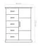 5 Drawer Cabinet Buteo 05, solid pine wood, white varnished - H123 x W80 x D40 cm