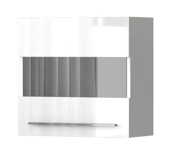 Hanging display case Garim 45, Colour: White high gloss - 57 x 60 x 29 cm (h x w x d)