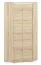 Corner Wardrobe Mochis 04 | Hinged Door Cabinet | Sonoma Oak Light | 2 Doors | 6 Compartments | 200 x 82 x 82 cm