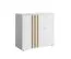 Modern Chest of Drawers Elefsina 04 | 1 Drawer, 2 Doors, 3 Compartments | White & Oak Artisan | 73 x 80 x 35 cm