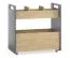Children's Room Trolley | Oak / Graphite | 4 Castors | 4 Compartments | 70 x 40 x 71 cm | Pencil Organizer