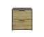 Set of 2 Dionysos 02 Bedside Cabinets | 2 Drawers | Oak Artisan & Graphite Grey | 45.5 x 44 x 35 cm | ABS Edge Protection