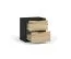 Set of 2 Galatsi 02 Bedside Cabinets | 2 Drawers | Black & Artisan Oak | 45.5 x 44 x 35 cm | ABS Edge