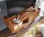 Sheesham TV Cabinet | Lowboard | Semi-Solid Wood | 44 x 95 x 34 cm | Modern Sliding Door | Up to 50" TVs
