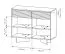 Chest of drawers | color: Bolivar natural / cappuccino | 2 hinged doors | 4 compartments | 2 drawers | push-to-open function | incl. LED lighting | 104 x 40 x 85 cm