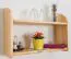 Wall shelf 015, solid pine wood, clear finish - H41 x W60 x D20 cm