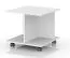 Roller side Table for children's bedroom Benjamin 08, Colour: White - Dimensions: 50 x 55 x 55 cm (H x W x D)
