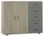Chest of Drawers Ciomas 10 | Sonoma Oak & Grey | 104 x 130 x 40 cm | Modern Storage Dresser