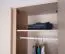 Spacious Closet Fricourt 03 | Beige & Light Oak | 195 x 90 x 50 cm | 7 Compartments | Clothes Rail | ABS Edges