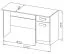 Desk Fafe 19, Colour: Oak Riviera / White - Measurements: 76 x 125 x 53 cm (H x W x D)