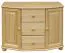 2 Door, 3 Drawer Sideboard Junco 171, solid pine wood, clearly varnished - H78 x W100 x D47 cm