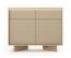 Chest of drawers | color: Bolivar natural / cappuccino | 2 hinged doors | 4 compartments | 2 drawers | push-to-open function | incl. LED lighting | 104 x 40 x 85 cm