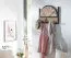 Wall Coat Rack Solid Mango Wood | Mango/Black | 40 x 53 x 7.5 cm | Nine Hooks | Handcrafted
