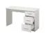 Powar 02 Desk White | 3 Drawers | Grey Handles | 74.5 x 121 x 50 cm | ABS Edge Protection | Modern Office Design
