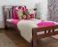 Children's bed / youth bed "Easy Premium Line" K8, solid beech wood, dark brown lacquered - Dimensions: 90 x 190 cm