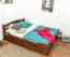 Youth Bed Easy Premium Line K4 | 140 x 200 cm | Solid Beech Wood | Dark Brown | 2 Drawers & Cover Panel