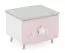 Children's Bedside Cabinet Ines 11 | White, Pink, Grey | 34 x 44 x 39 cm | 1 Drawer | Modern Kids Furniture