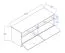TV base cabinet Sirte 08, Colour: White / High Gloss Oak - Measurements: 45 x 120 x 40 cm (H x W x D)