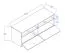 Modern TV Base Cabinet Sirte 08 | Oak / White / Grey High Gloss | 45 x 120 x 40 cm