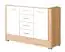 Chest of drawers Arowana 16, Colour: Oak / White Gloss - Measurements: 92 x 137 x 44 cm (H x W x D)