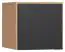 Attachment for single-door wardrobe Leoncho 12, colour: Oak / Black - Measurements: 45 x 47 x 57 cm (H x W x D)