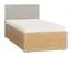 Single bed / Guest bed Nanez 22, Colour: Oak / Grey - Lying surface: 90 x 200 cm (w x l)