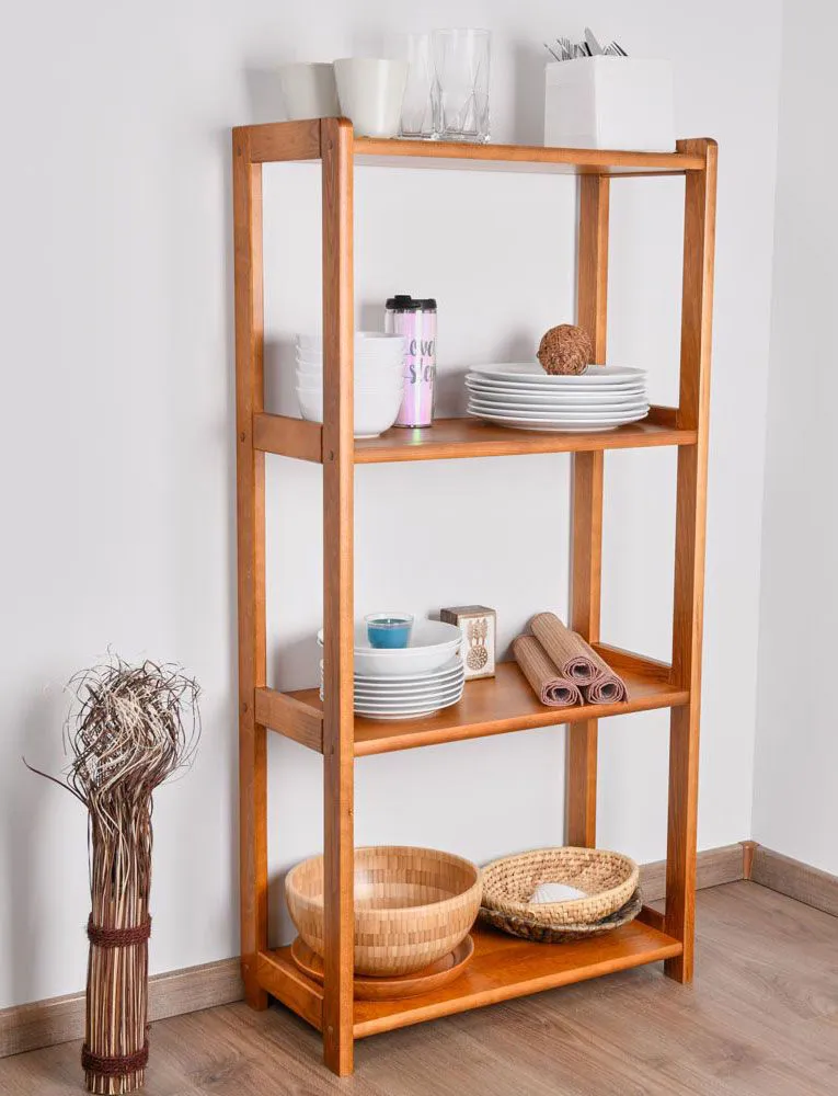 Solid Pine Wood Shelf Oak Junco 56C | 125 x 60 x 30 cm | Modern 