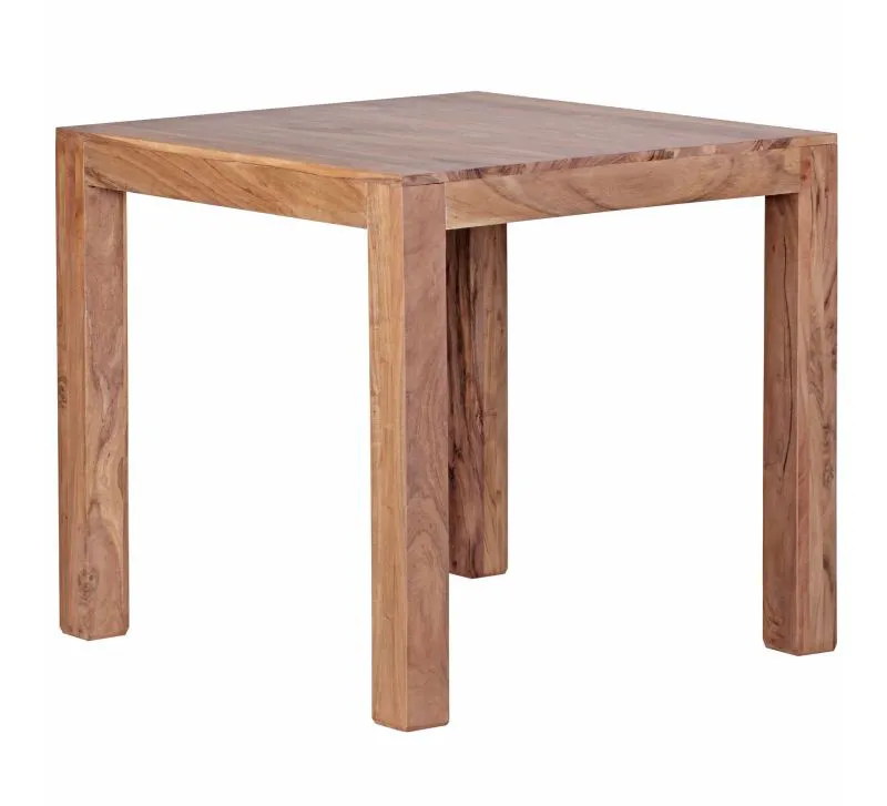 Square Solid Acacia Dining Table Baures 26 | Handmade | 80 x 80 cm | Unique Grain | Premium Craftsmanship