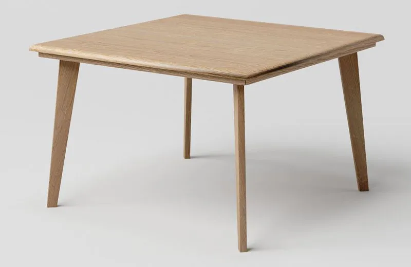 Solid Oak Coffee Table Natural Finish | Aurornis 76 | 80 x 80 x 50 cm | Modern Design