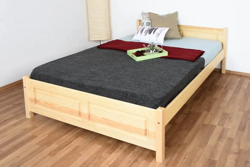 Single bed / guest bed solid pine solid wood natural 77, incl. slatted frame - 140 x 200 cm