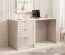 Desk | Beige | 3 drawers | 140 x 55 x 76 cm | Handles: metal | ABS edges | modern slatted design | for office
