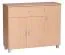 Practical chest of drawers, color: beech / grey - Dimensions: 75 x 90 x 30 cm (H x W x D), versatile use
