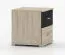 Bedside Cabinet Komovi 02 | Sonoma Oak & Norwegian Pine | 2 Drawers | Aluminum Handles | 47 x 40 x 40 cm | Two-Tone Wood Look | Compact