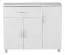 Versatile chest of drawers, color: white / grey - Dimensions: 75 x 90 x 30 cm (H x W x D), with 4 compartments & 1 drawer