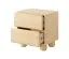 Bedside chest of drawers | 2 drawers | color: Vicenza oak | push-to-open function | 50 x 38 x 52 cm | ABS edges | wooden legs | for bedrooms