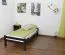Dark Bed for Kids & Teens "Easy Premium Line" K1/1n | Solid Beech Wood | Chocolate Brown | 90 x 190 cm