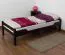 Dark Bed for Kids & Teens "Easy Premium Line" K1/1n | Solid Beech Wood | Chocolate Brown | 90 x 190 cm