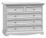 Chest of drawers Gyronde 05, solid pine wood wood wood wood wood wood, White lacquered - 88 x 112 x 45 cm (H x W x D)