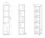 Shelf | Color: Lindberg Oak | narrow | 1 hinged door | soft-close feature | 5 compartments | 39 x 34 x 203 cm | for the office and home office | lockable door