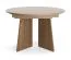 Extendable dining table | round dining table | 120-160 x 120 x 76 cm | extendable to 160 cm | dining room table | walnut color | ABS edges | Belladere 09