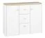Children's room - Chest of drawers Egvad 09, Colour: White / Beech - Measurements: 95 x 120 x 40 cm (h x w x d), with 2 doors, 3 drawers and 6 compartments