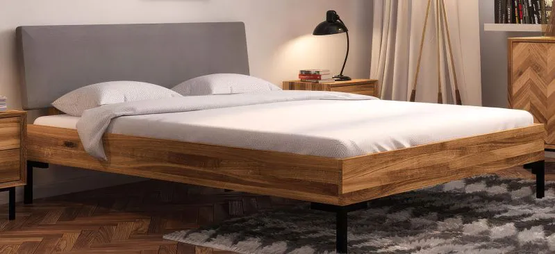 Double Bed Kumeu 01 | Solid Beech Oiled | 160 x 200 cm Lying Area | Elegant Wooden Nature Premium Design
