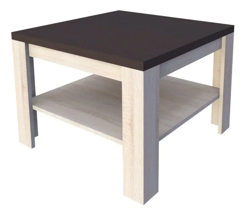 Coffee table Aitape 20, colour: Sonoma oak dark / Sonoma oak light - Measurements: 78 x 78 x 57 cm (W x D x H)