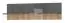 Suspended rack / Wall shelf Vaitele 23, Colour: Anthracite high gloss / Walnut - 35 x 90 x 21 cm (h x w x d)