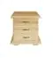 3 Drawer Chest Pipilo, solid pine wood, clearly varnished - H58 x W53 x D54 cm