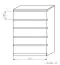 Kiunga 04 chest of drawers, colour: beech / white - Measurements: 112 x 82 x 40 cm (H x W x D)