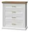 Chest of drawers Lotofaga 20, Colour: White / Walnut - 112 x 101 x 48 cm (H x W x D)