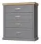 Chest of drawers Lotofaga 20, Colour: Grey / Walnut - 112 x 101 x 48 cm (H x W x D)
