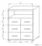 Kerowagi 22 chest of drawers, colour: Sonoma oak - Measurements: 120 x 100 x 41 cm (H x W x D)